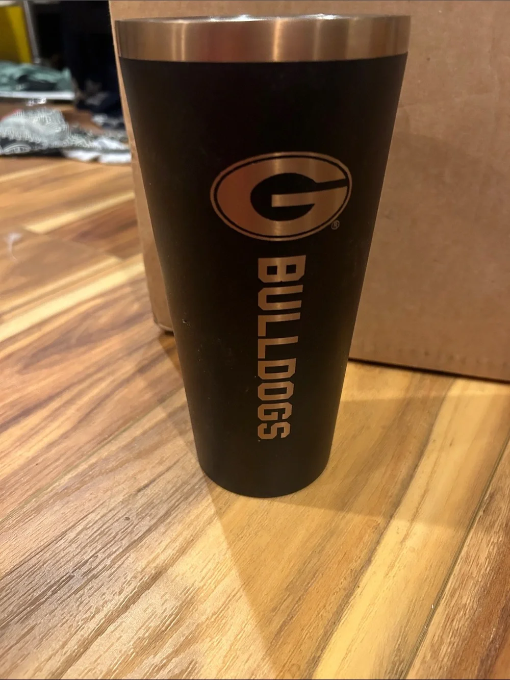 Bulldogs 32 oz Stainless Steel Travel Tumbler - Black NO LID
